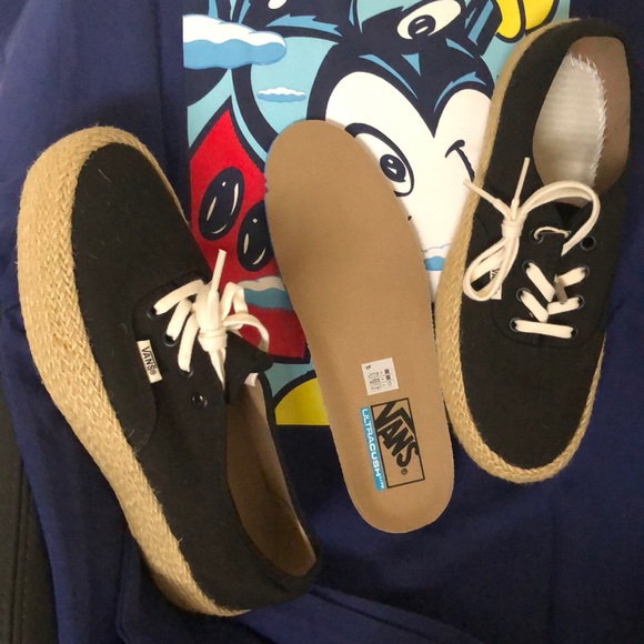 Vans Authentic Platform Espradille Black Natural - Picture 2 of 2